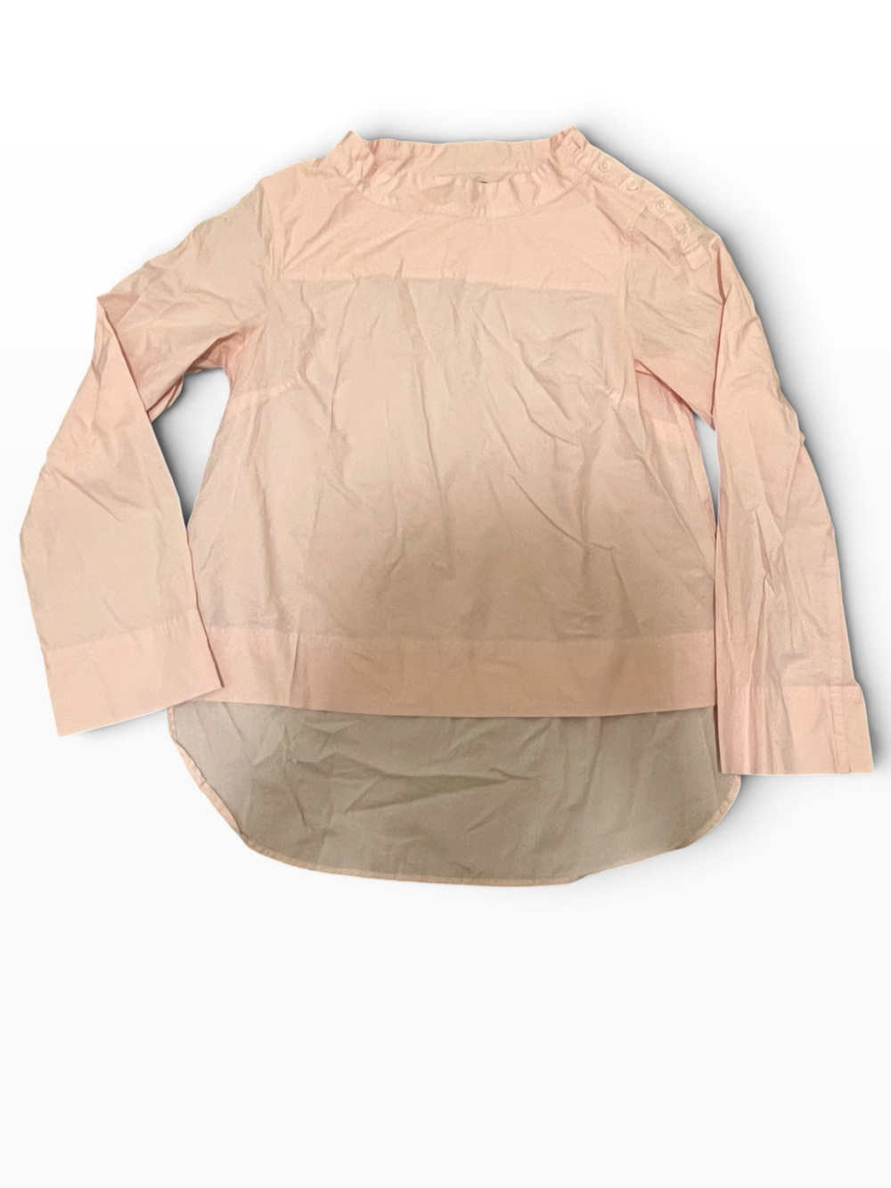 J.Crew 100% Cotton Long Sleeve Blouse Size 4 Light Pink